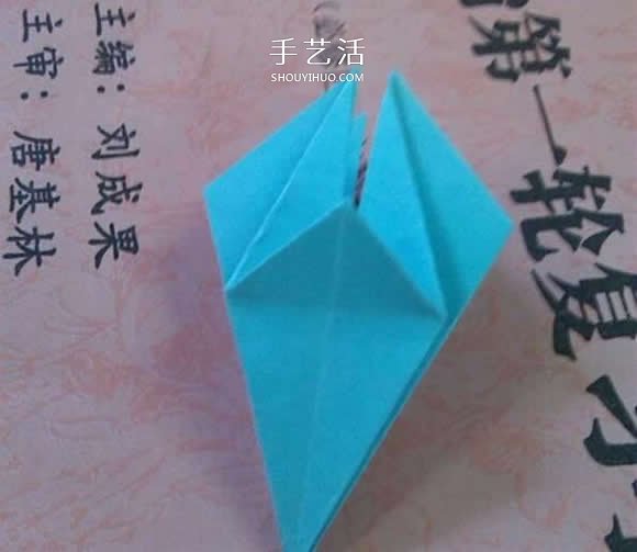 简单折纸百合花的折叠方法过程图解 -  www.shouyihuo.com