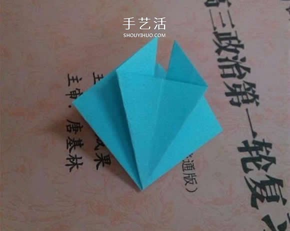 简单折纸百合花的折叠方法过程图解 -  www.shouyihuo.com