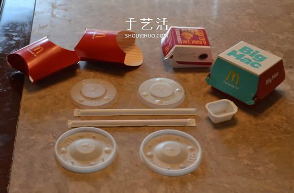 麦当劳包装盒废物利用 手工制作酷炫赛车模型 -  www.shouyihuo.com