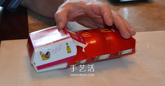 麦当劳包装盒废物利用 手工制作酷炫赛车模型 -  www.shouyihuo.com