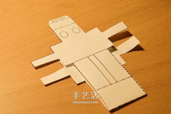 最简单机器人纸模型的制作方法 -  www.shouyihuo.com