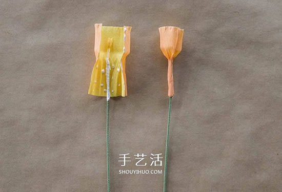 皱纹纸手工制作水仙花 清新脱俗如仙子！ -  www.shouyihuo.com