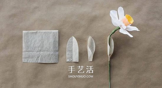 皱纹纸手工制作水仙花 清新脱俗如仙子！ -  www.shouyihuo.com