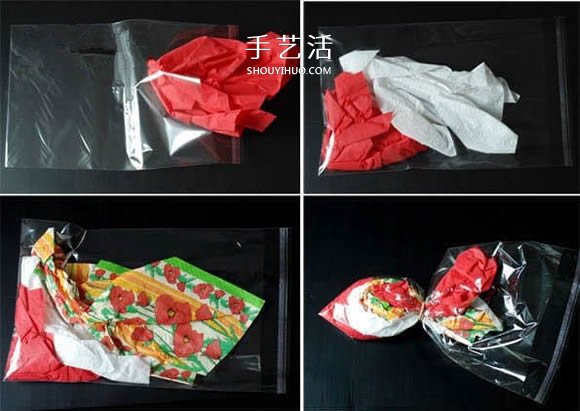 塑料袋简单手工制作小鱼装饰的教程 -  www.shouyihuo.com