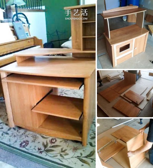 旧电脑桌改造儿童玩具厨房的方法 -  www.shouyihuo.com