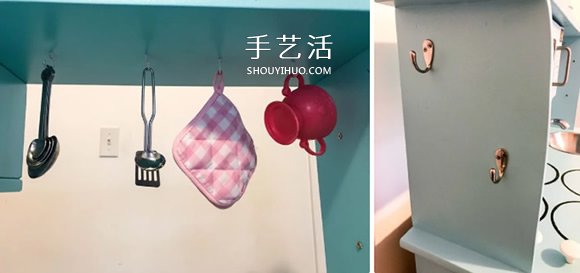 旧电脑桌改造儿童玩具厨房的方法 -  www.shouyihuo.com