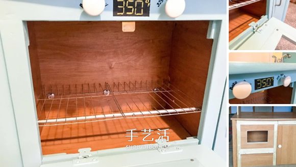 旧电脑桌改造儿童玩具厨房的方法 -  www.shouyihuo.com