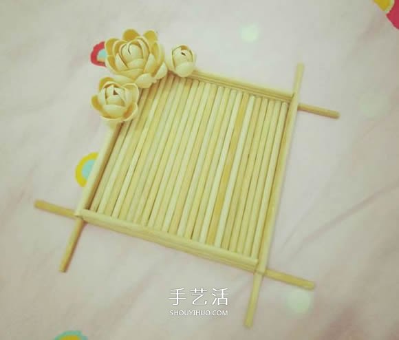 一次性筷子手工制作置物碟图解教程 -  www.shouyihuo.com