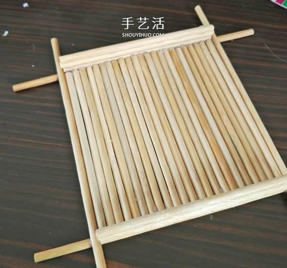 一次性筷子手工制作置物碟图解教程 -  www.shouyihuo.com