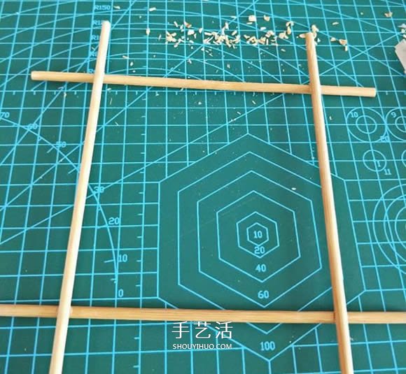 一次性筷子手工制作置物碟图解教程 -  www.shouyihuo.com