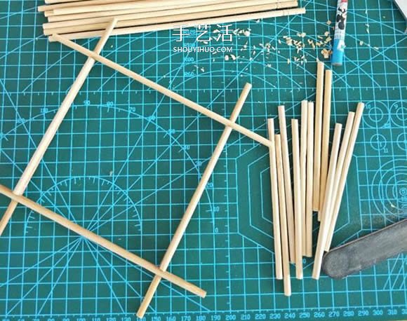 一次性筷子手工制作置物碟图解教程 -  www.shouyihuo.com