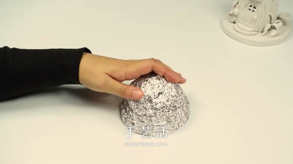 纸粘土和玻璃瓶手工制作童话小屋 -  www.shouyihuo.com