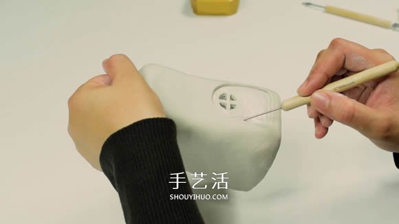 纸粘土和玻璃瓶手工制作童话小屋 -  www.shouyihuo.com