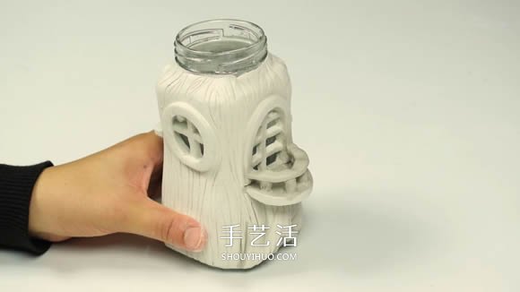 纸粘土和玻璃瓶手工制作童话小屋 -  www.shouyihuo.com