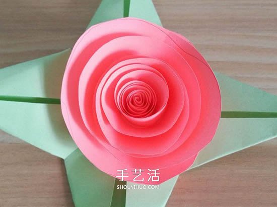 简单又漂亮纸玫瑰花的做法图解 -  www.shouyihuo.com
