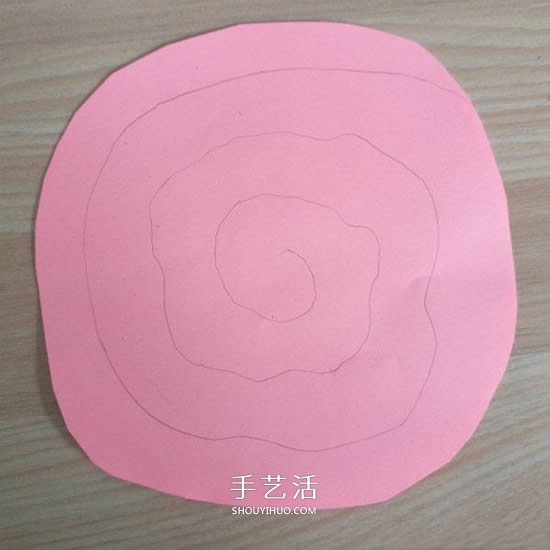 简单又漂亮纸玫瑰花的做法图解 -  www.shouyihuo.com