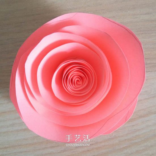 简单又漂亮纸玫瑰花的做法图解 -  www.shouyihuo.com