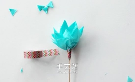 简单的绢纸花手工制作图解教程 -  www.shouyihuo.com