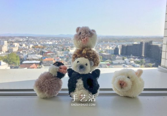 自制毛线球动物胸针的方法教程 -  www.shouyihuo.com