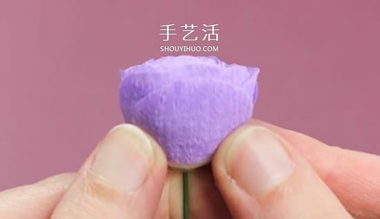 皱纹纸手工制作超美玫瑰花图解 -  www.shouyihuo.com