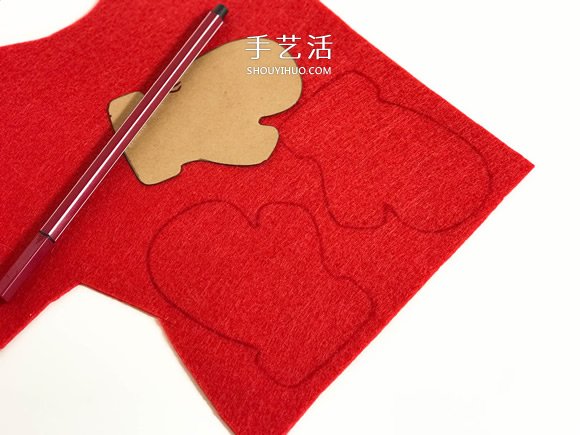 不织布手工制作超可爱圣诞树挂件图解 -  www.shouyihuo.com