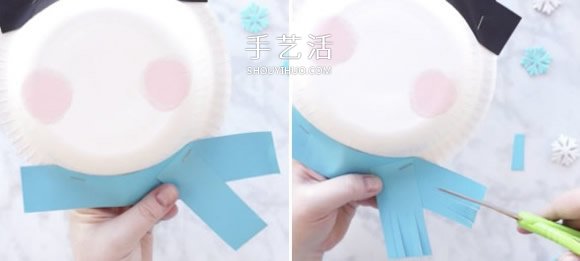 可爱纸盘雪人手工制作教程 -  www.shouyihuo.com