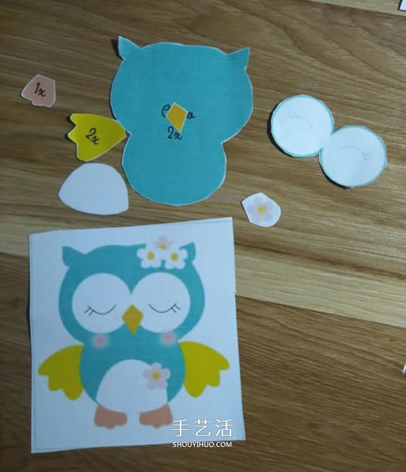 不织布手工制作猫头鹰布偶的做法 -  www.shouyihuo.com