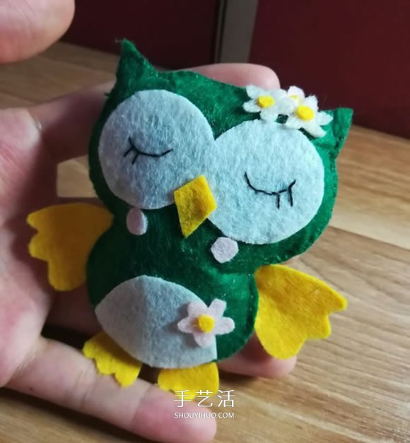 不织布手工制作猫头鹰布偶的做法 -  www.shouyihuo.com