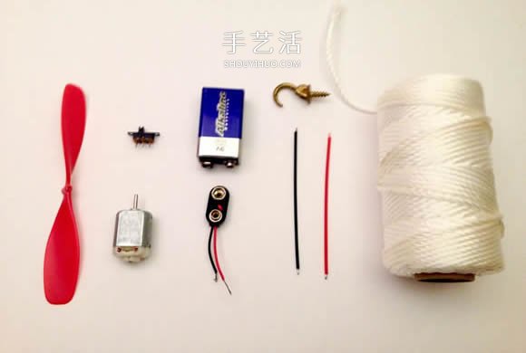 DIY电动空中旋转飞机玩具的方法 -  www.shouyihuo.com