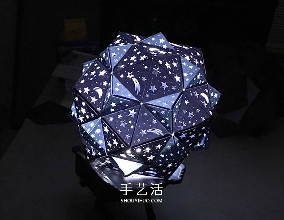 自制二十面体星光投影灯的方法教程 -  www.shouyihuo.com