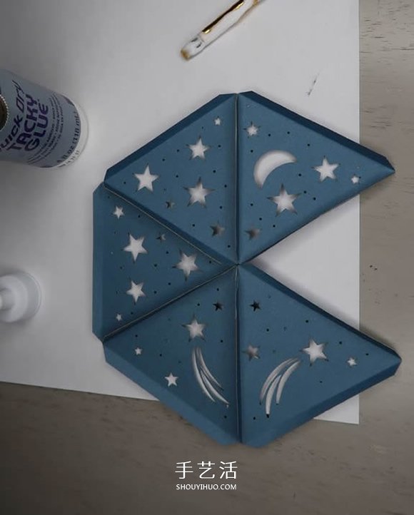 自制二十面体星光投影灯的方法教程 -  www.shouyihuo.com