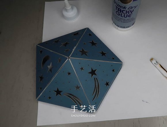 自制二十面体星光投影灯的方法教程 -  www.shouyihuo.com