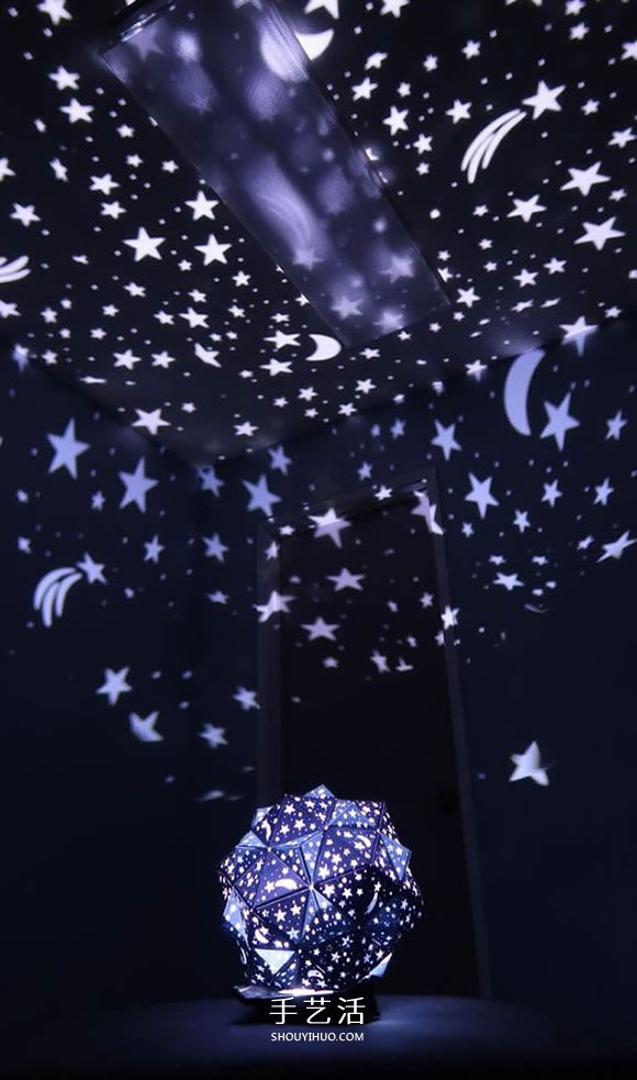 自制二十面体星光投影灯的方法教程 -  www.shouyihuo.com
