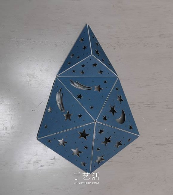 自制二十面体星光投影灯的方法教程 -  www.shouyihuo.com