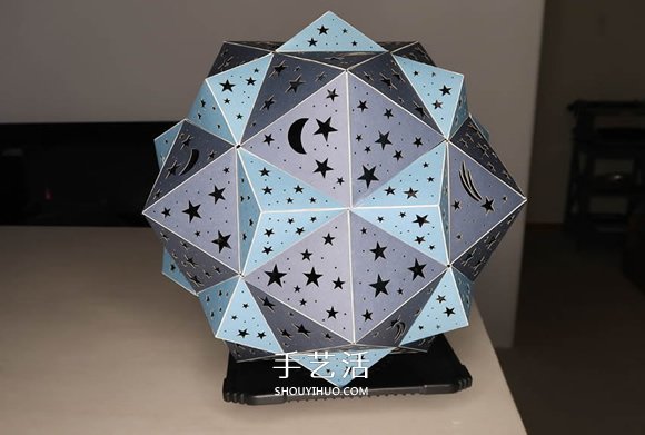 自制二十面体星光投影灯的方法教程 -  www.shouyihuo.com