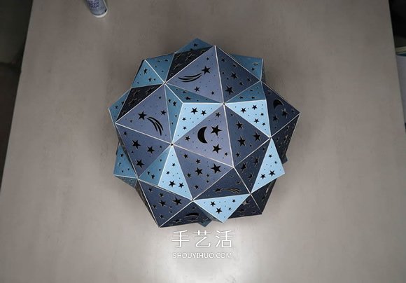 自制二十面体星光投影灯的方法教程 -  www.shouyihuo.com