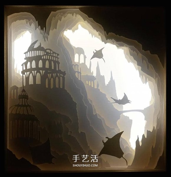 精致“纸雕灯箱”作品欣赏并附纸雕视频教程 -  www.shouyihuo.com