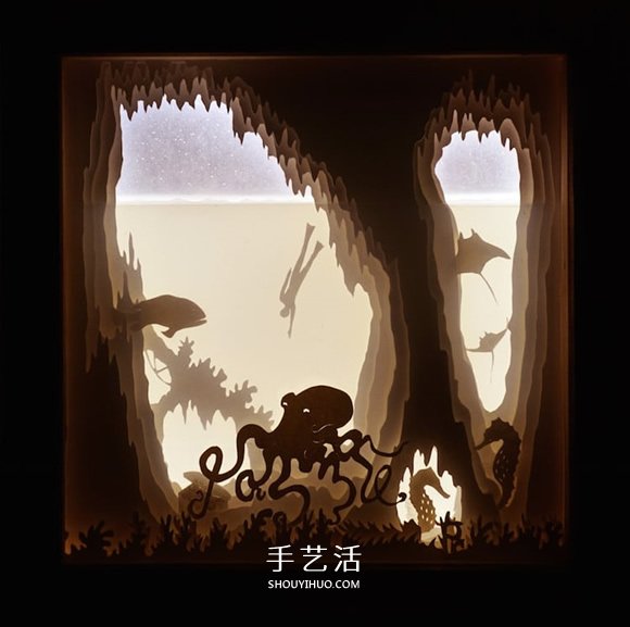 精致“纸雕灯箱”作品欣赏并附纸雕视频教程 -  www.shouyihuo.com