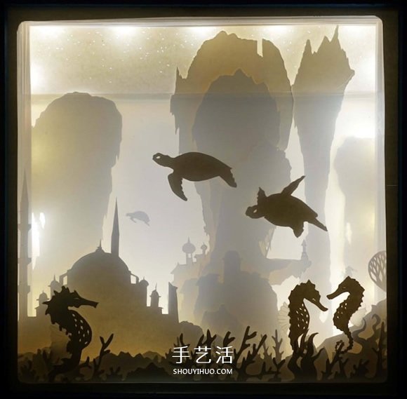 精致“纸雕灯箱”作品欣赏并附纸雕视频教程 -  www.shouyihuo.com
