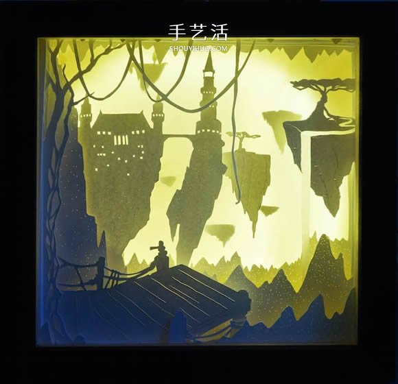 精致“纸雕灯箱”作品欣赏并附纸雕视频教程 -  www.shouyihuo.com