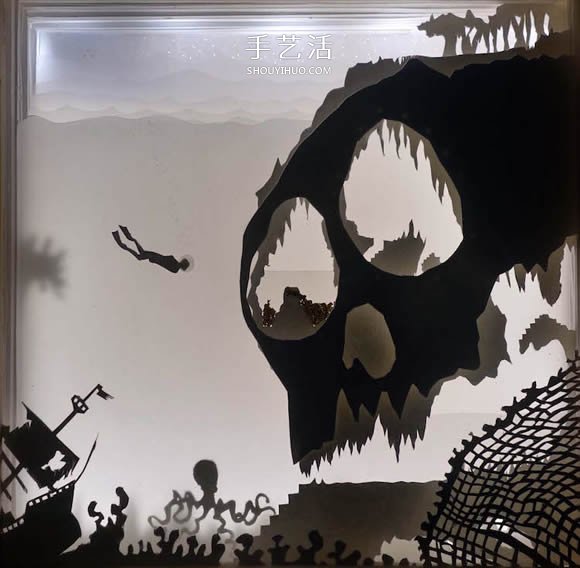 精致“纸雕灯箱”作品欣赏并附纸雕视频教程 -  www.shouyihuo.com
