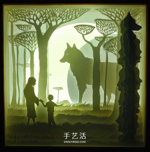 精致“纸雕灯箱”作品欣赏并附纸雕视频教程 -  www.shouyihuo.com