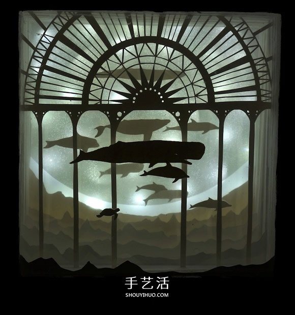 精致“纸雕灯箱”作品欣赏并附纸雕视频教程 -  www.shouyihuo.com