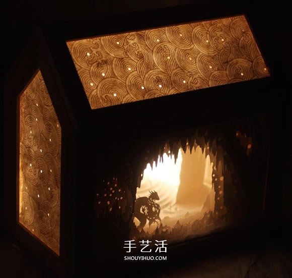 精致“纸雕灯箱”作品欣赏并附纸雕视频教程 -  www.shouyihuo.com