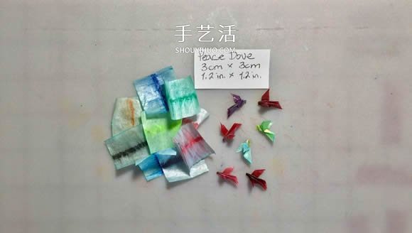 折纸迷你蝴蝶和鸽子 做成精美玻璃装饰品！ -  www.shouyihuo.com