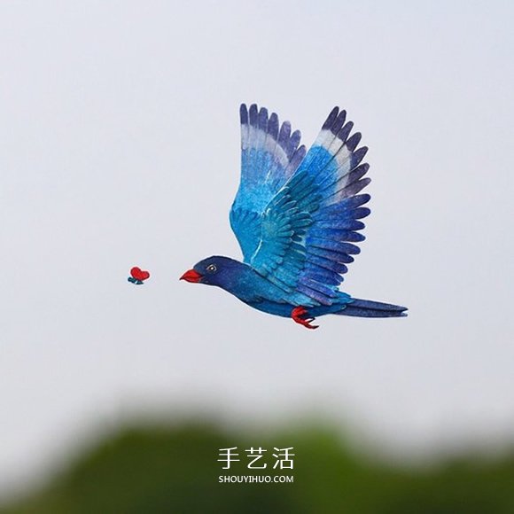 365天的坚持！剪纸出微型相思鸟、黄鹂…… -  www.shouyihuo.com