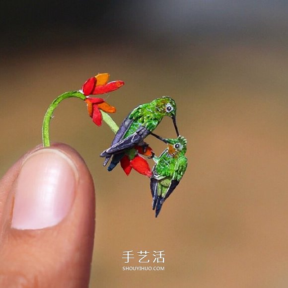 365天的坚持！剪纸出微型相思鸟、黄鹂…… -  www.shouyihuo.com