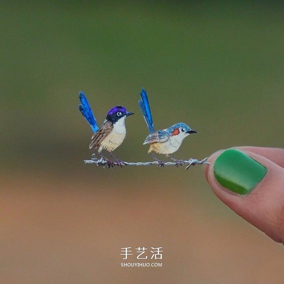365天的坚持！剪纸出微型相思鸟、黄鹂…… -  www.shouyihuo.com