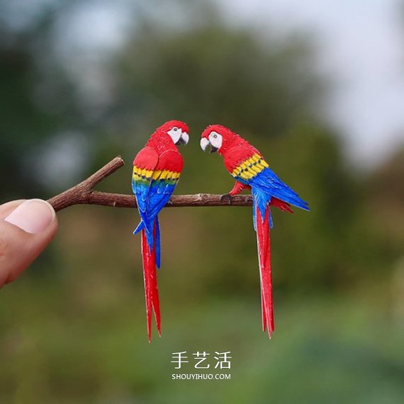365天的坚持！剪纸出微型相思鸟、黄鹂…… -  www.shouyihuo.com