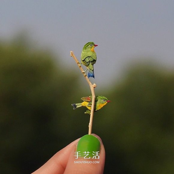 365天的坚持！剪纸出微型相思鸟、黄鹂…… -  www.shouyihuo.com